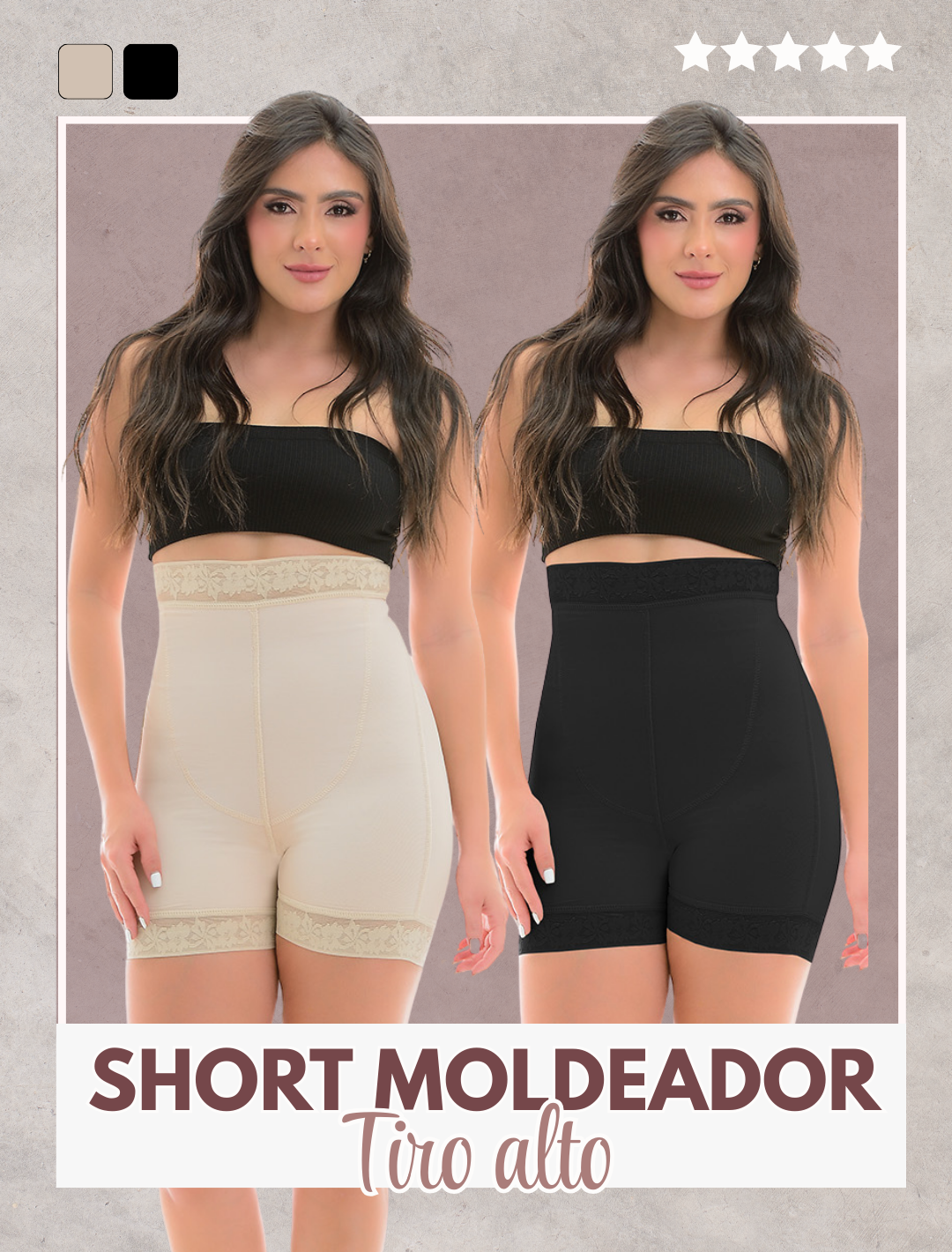 Short Tiro Alto - Realza glúteo